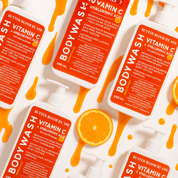 Vitamin C + Hyaluronic Acid Brightening Body Wash — Citrus Glow • 500ml