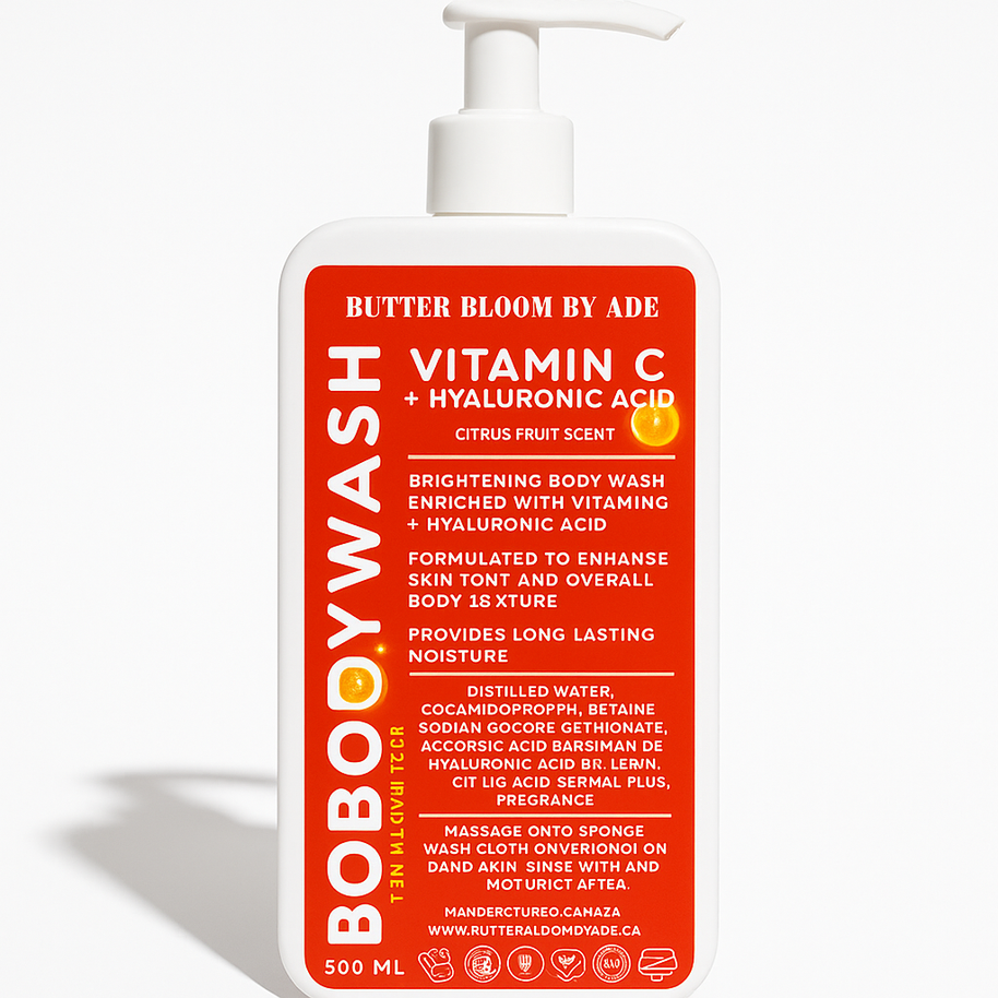 Vitamin C + Hyaluronic Acid Brightening Body Wash — Citrus Glow • 500ml