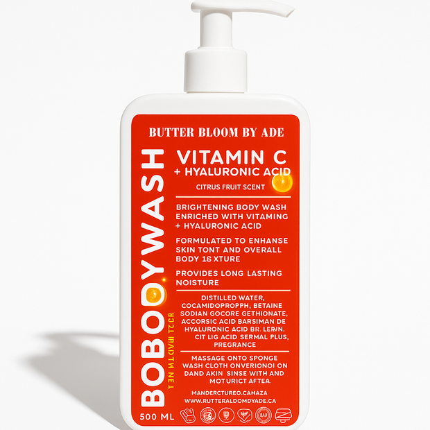 Vitamin C + Hyaluronic Acid Brightening Body Wash — Citrus Glow • 500ml