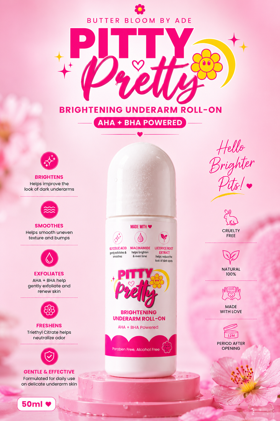 Pitty Pretty™ Brightening Underarm Roll-On