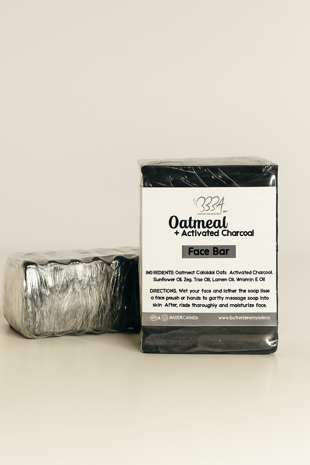Oatmeal + Activated Charcoal Face Bar