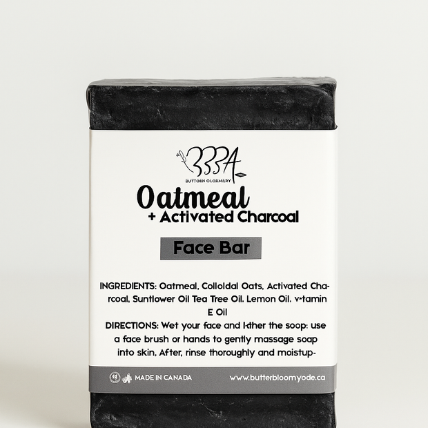 Oatmeal + Activated Charcoal Face Bar