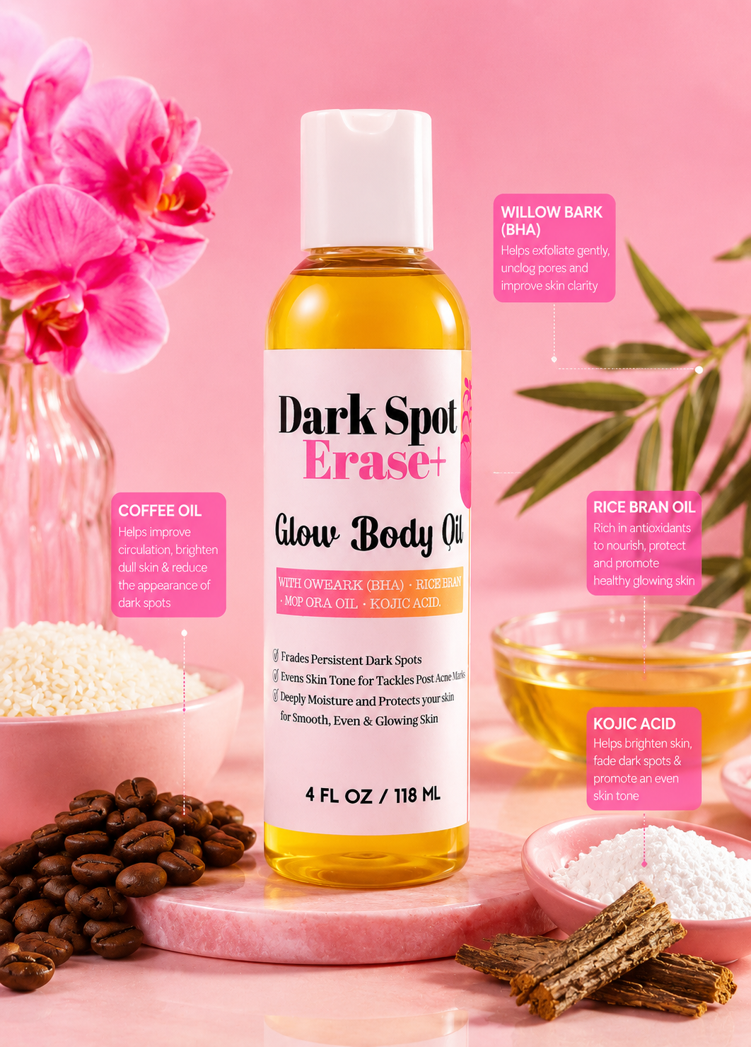 Dark Spot Erase Glow Body Oil✨